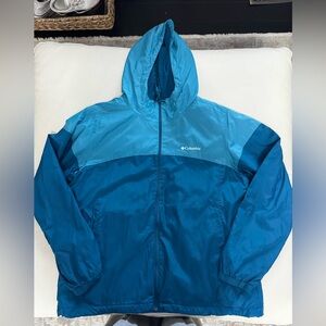 Columbia Two-Tone Blue Hooded Jacket